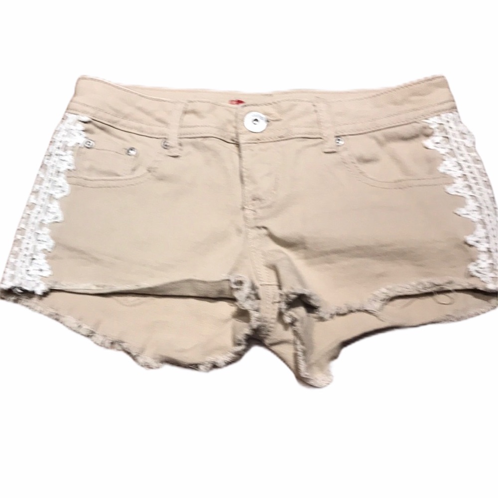 Bongo Denim Jean Shorts with Lace Side (jr Sz 3)
